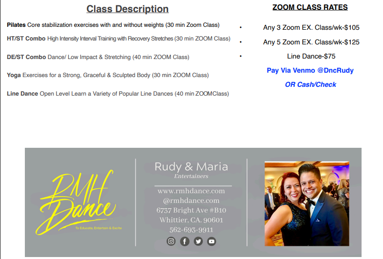 zoom class information